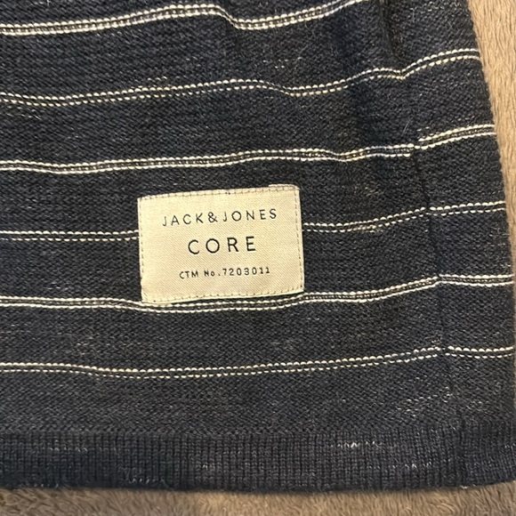 Men’s Jack & Jones Jcolope knit crew neck. Navy and white stripe. Xxl. NWT - Picture 4 of 10